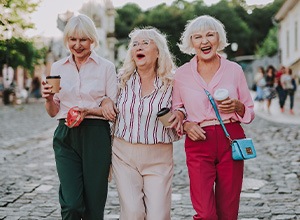 Senior ladies out on the town