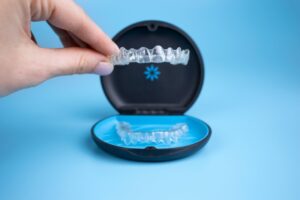 Invisalign clear aligner. 